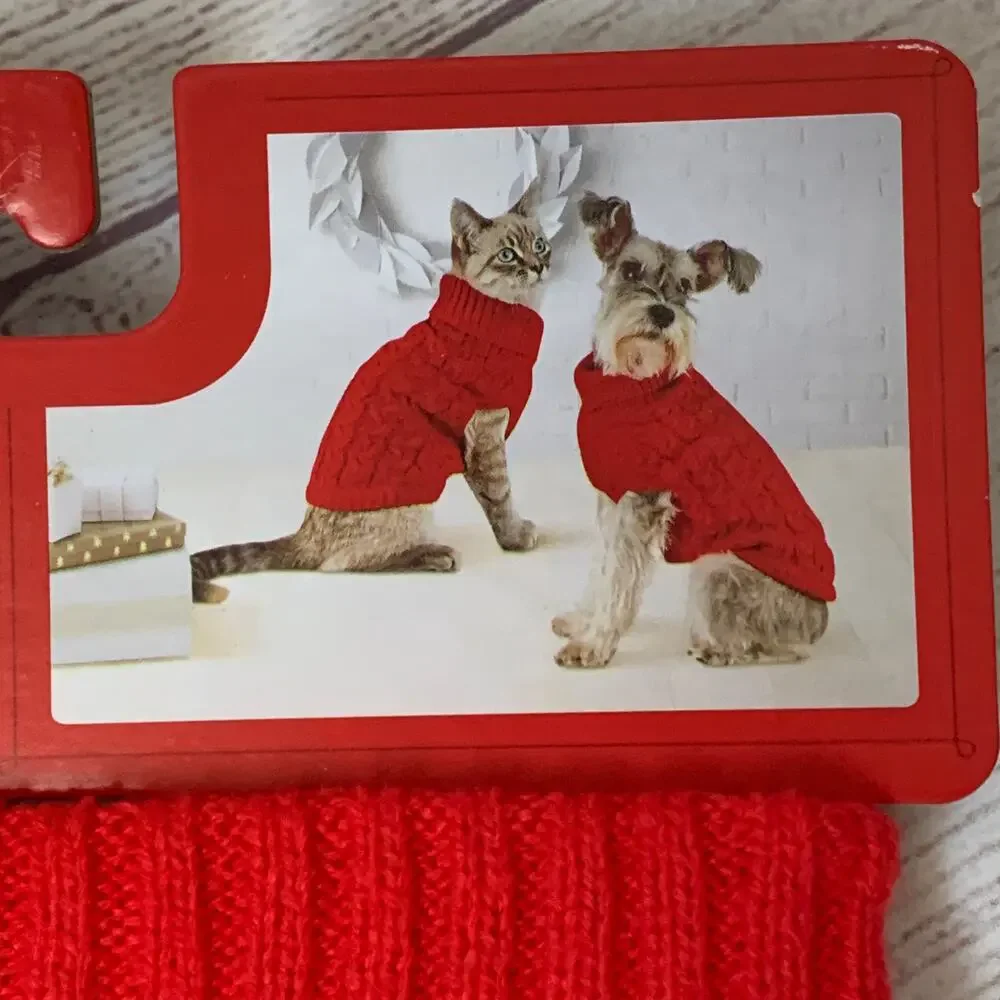 Wondershop at Target Red Knit Pet Sweater Pullover Size XS Up To 10lbs Cat Dog